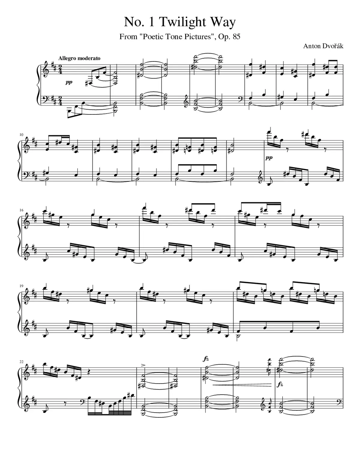 Poetic Tone Pictures Op.85 - Page 1