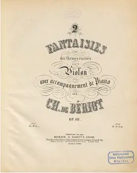 2 Fantaisies sur des thèmes russes