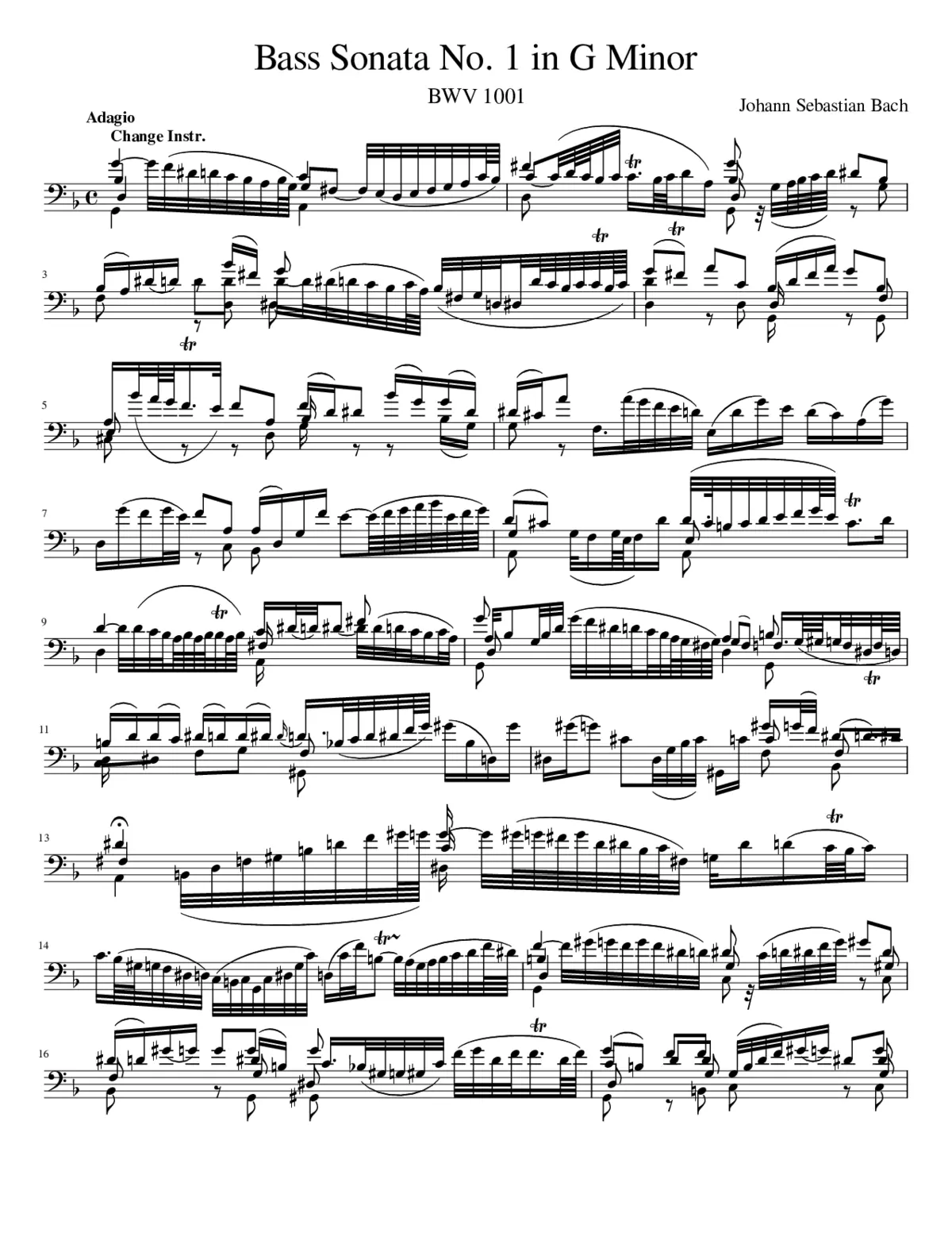 Violin Sonata No.1 in G minor BWV 1001 - Page 1