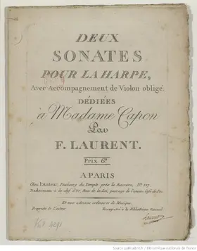 2 Sonatas for Harp and Violin, Nos.1-2