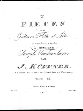 10 Pieces for Guitar, Flute and Viola, Op.12