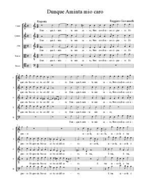 Dunque Aminta mio caro