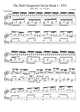 Prelude and Fugue in G minor BWV 861