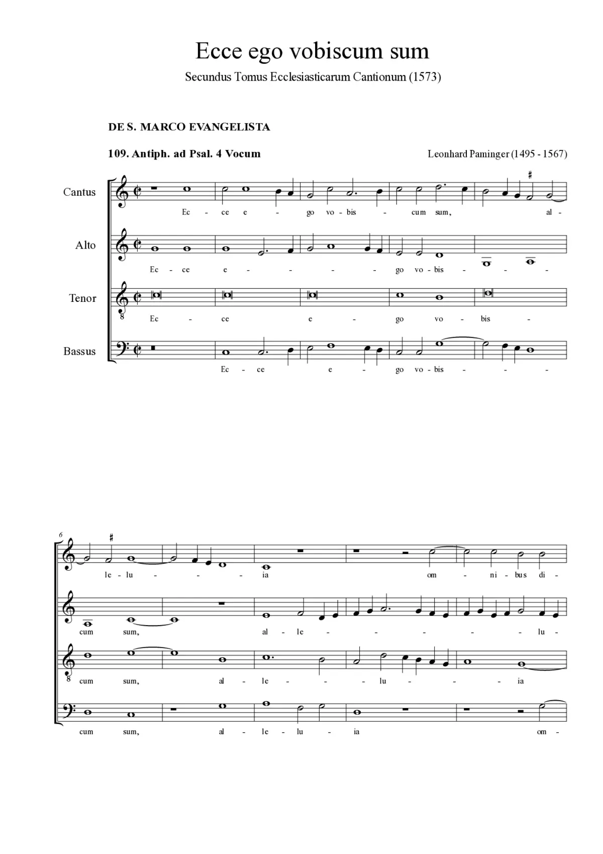 Ecce ego vobiscum sum - Page 1