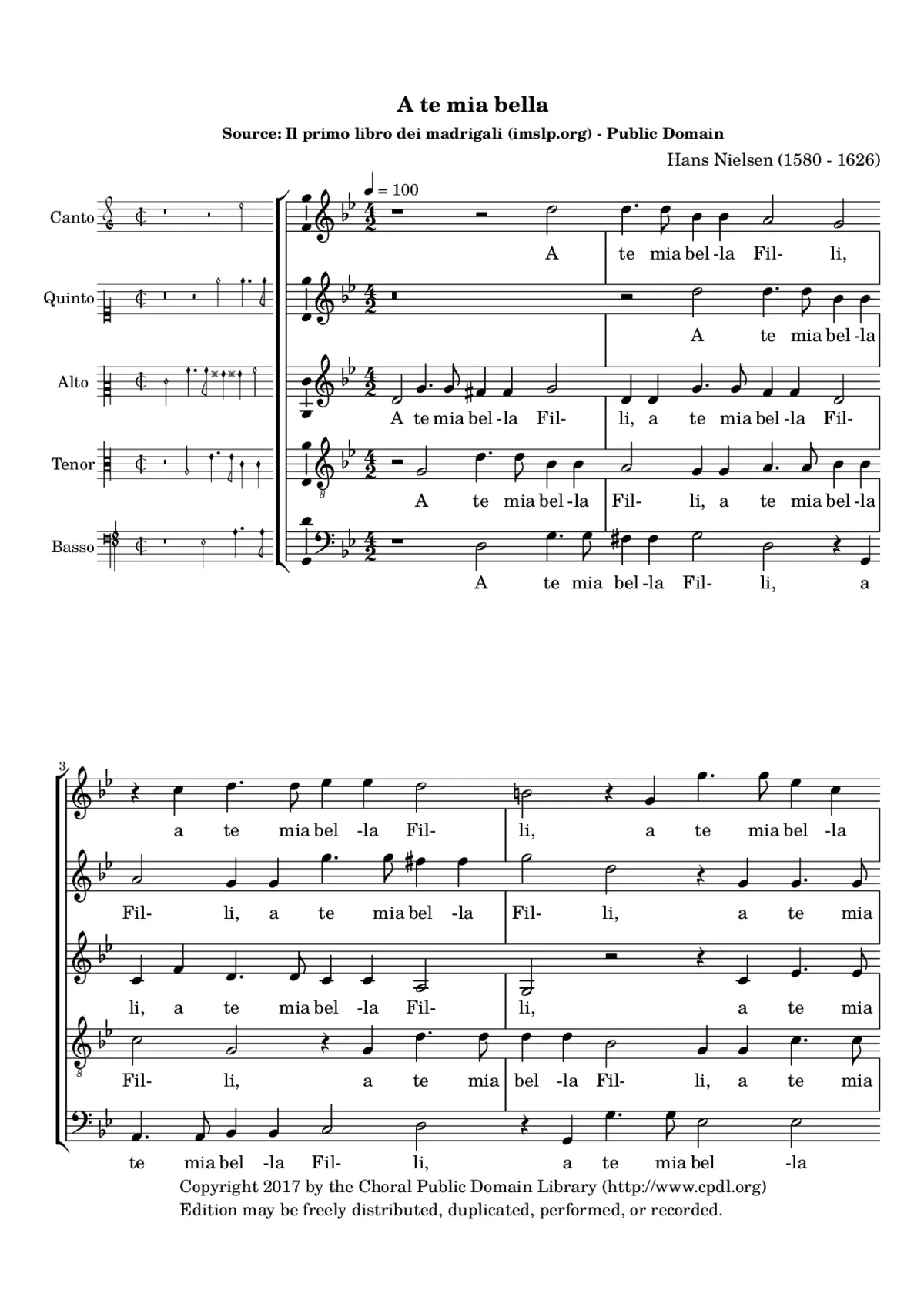 A te, mia bella Filli - Page 1