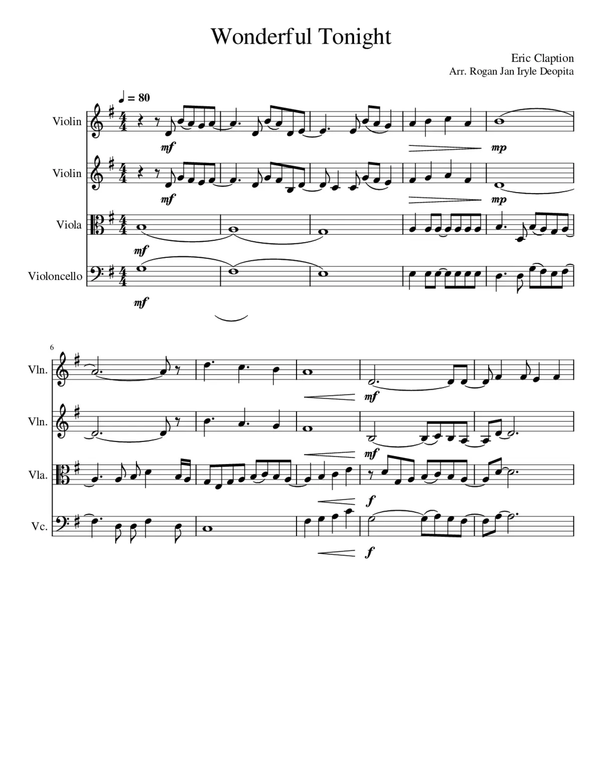 wonderful tonight - Page 1