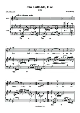 Fair Daffodils, H.51