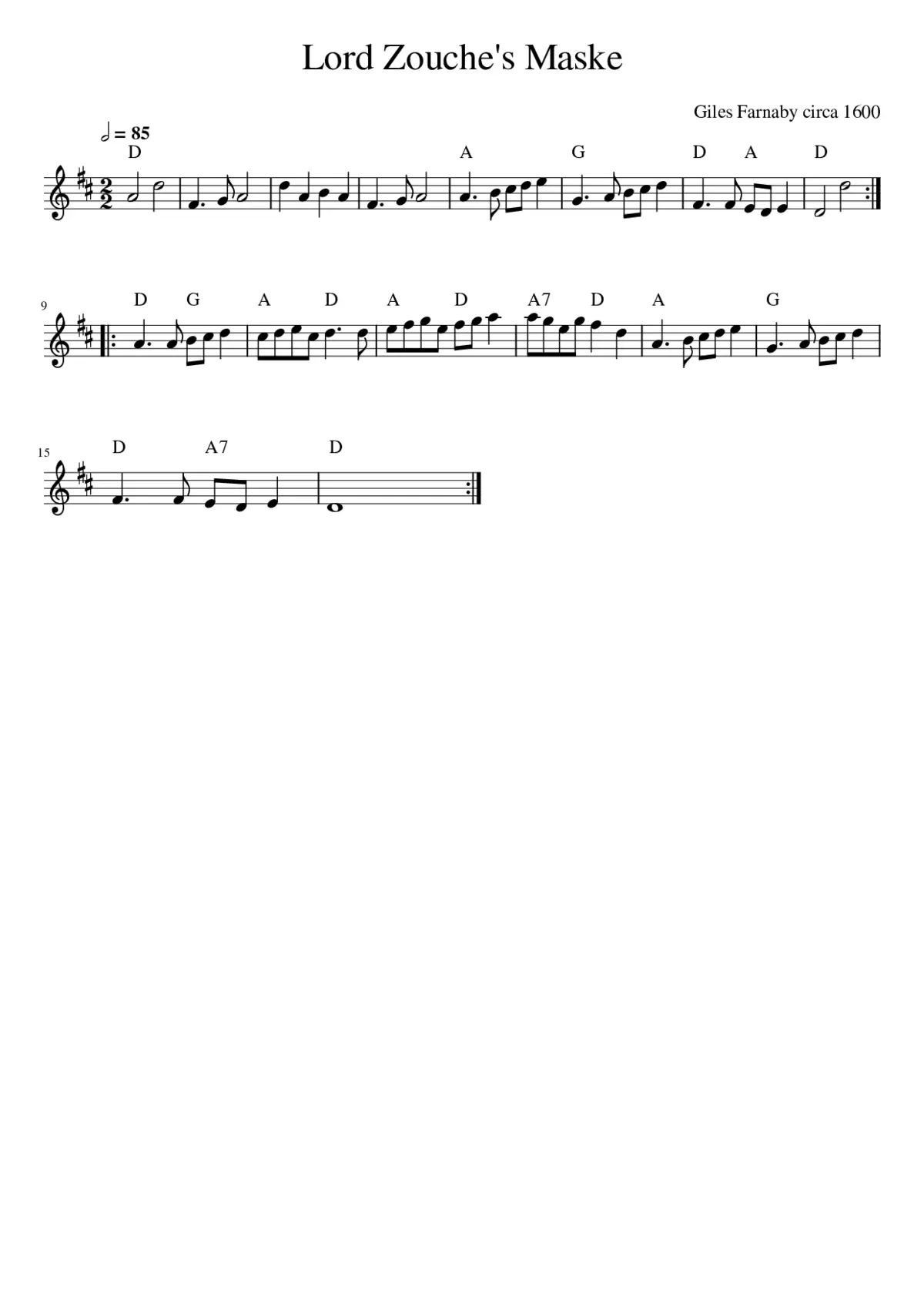 Lord Zouche's Maske - Page 1