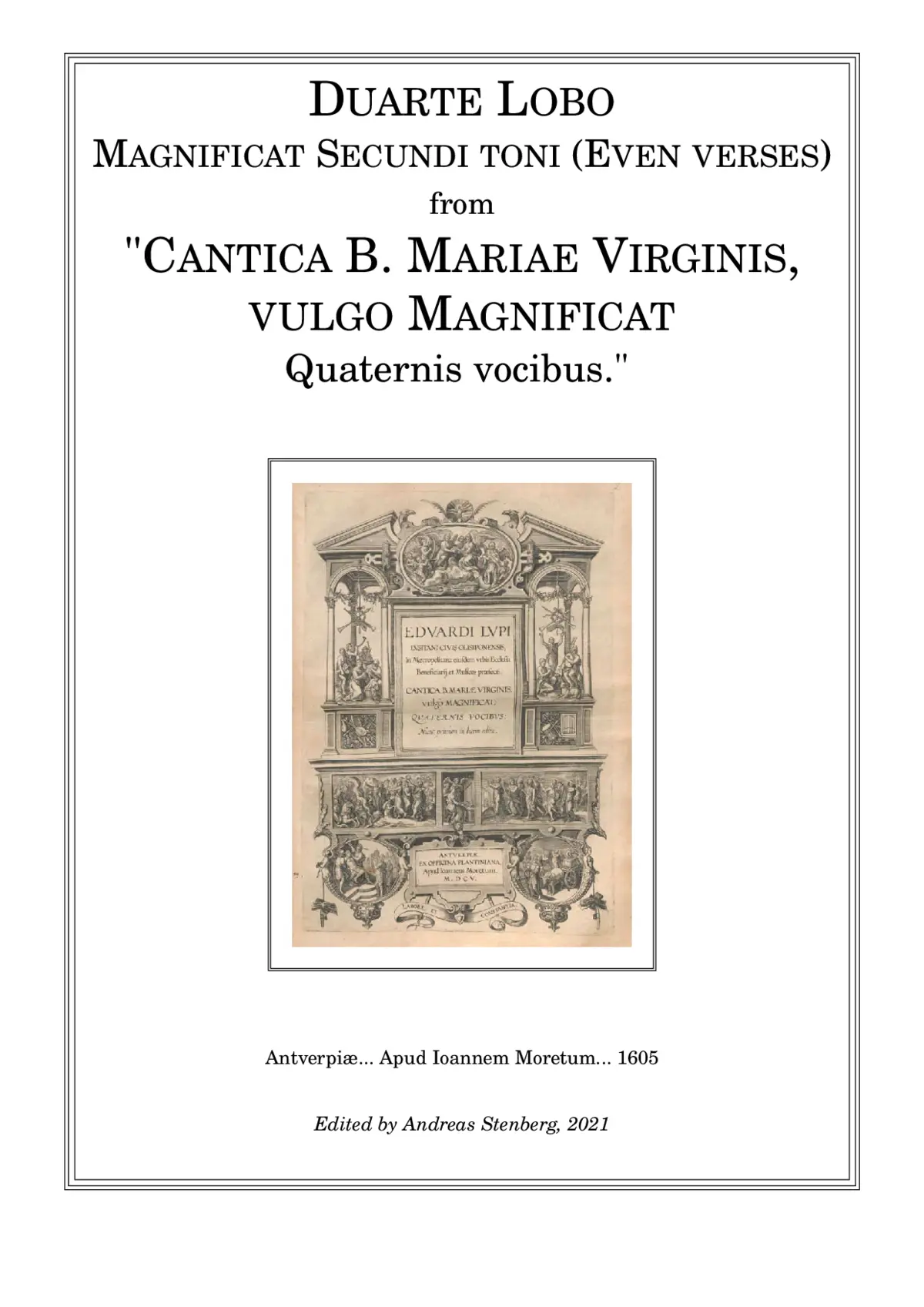 Magnificat secundi toni (even verses) - Page 1