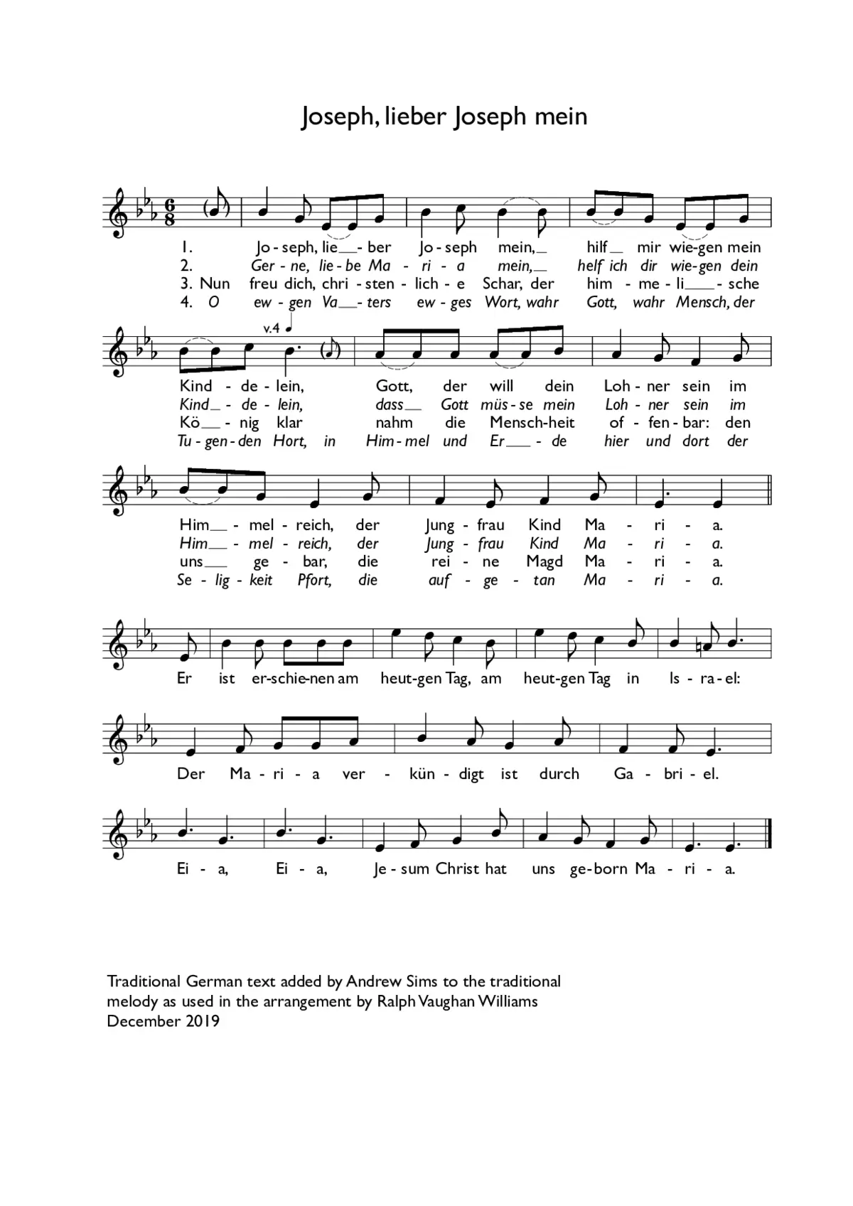 Joseph, lieber Joseph mein - Page 1