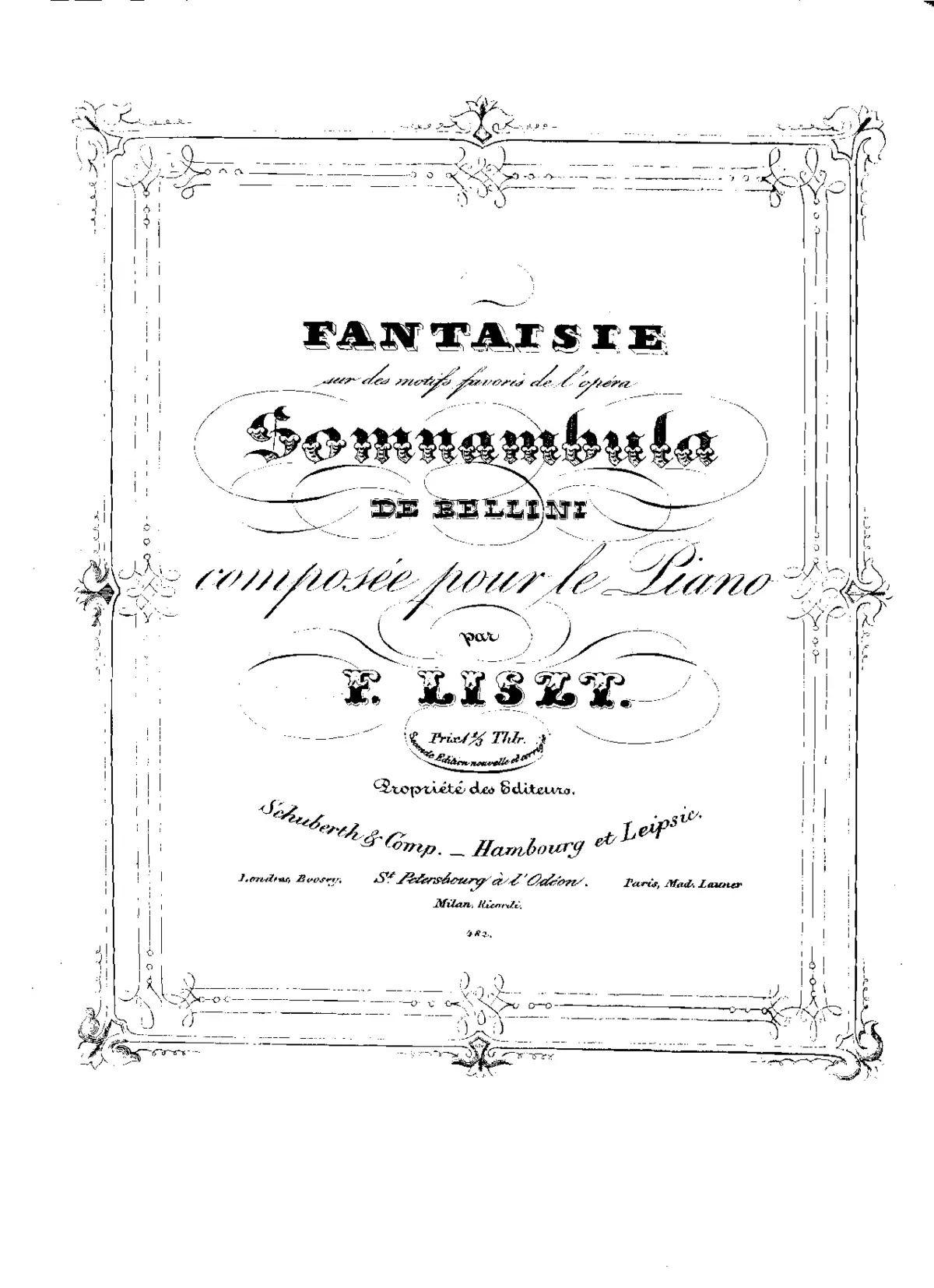 Fantaisie sur des motifs favoris de l'opéra 'La sonnambula' - Page 1