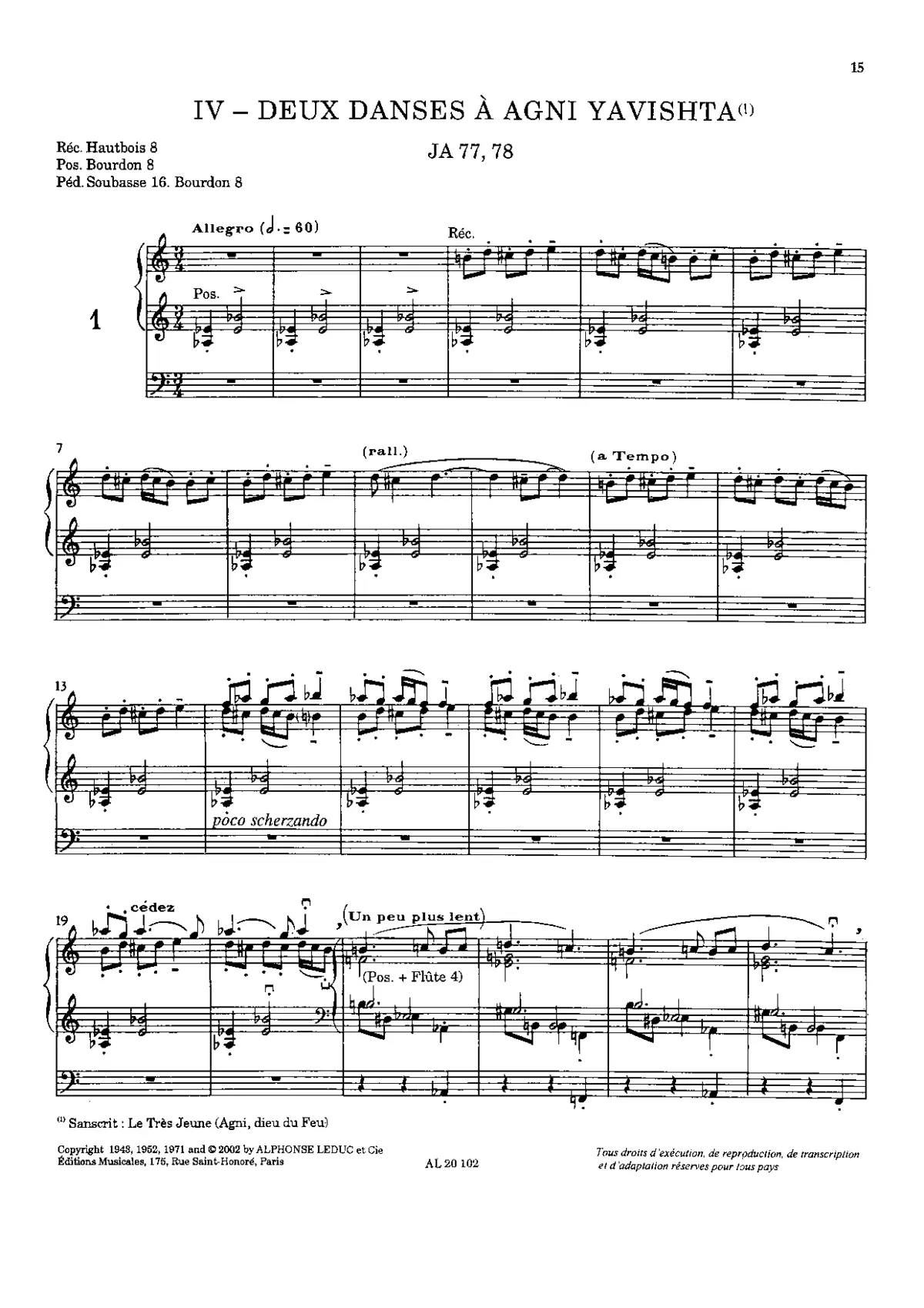 2 Danses à Agni Yavishta - Page 1