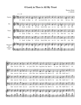 O Lord, in thee is all my trust