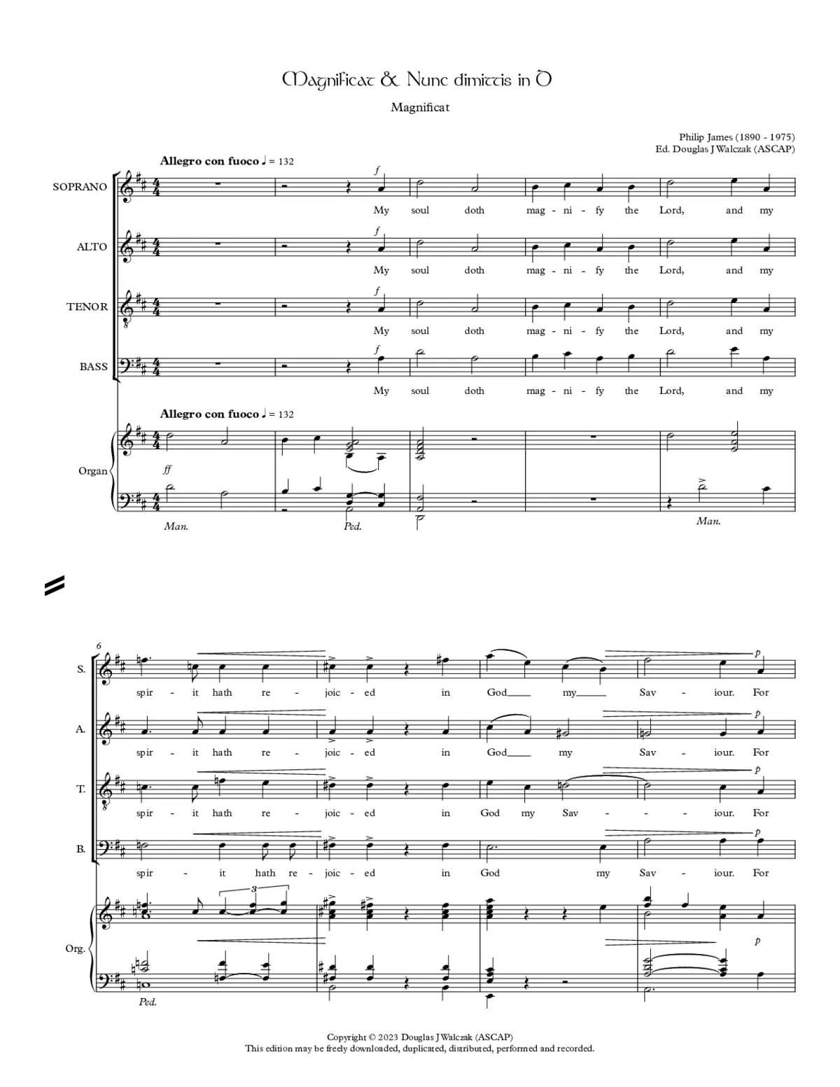 Magnificat and Nunc Dimittis in D - Page 1