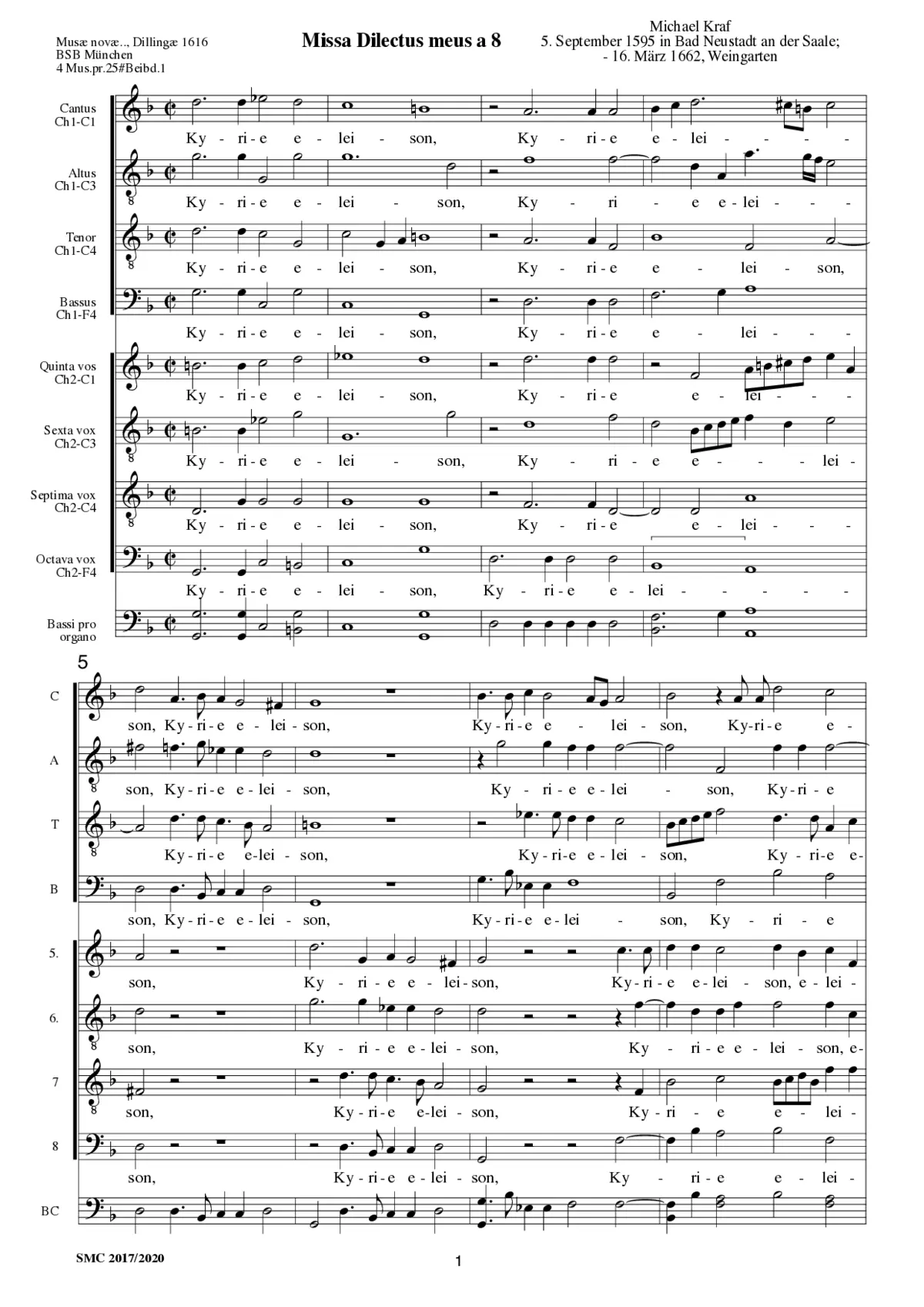 Missa Dilectus meus - Page 1