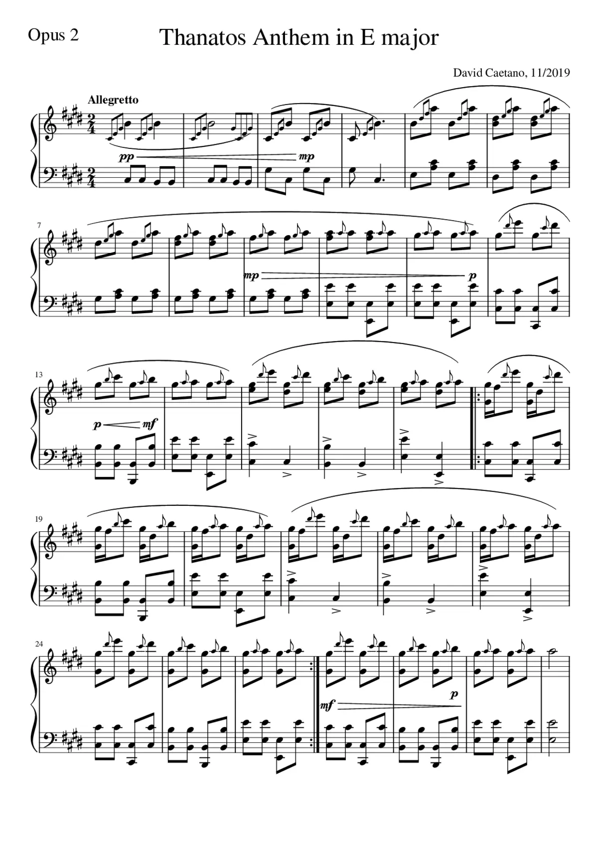 Anthem in E major - Page 1