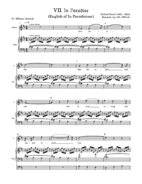 In Paradise SATB from Requiem in D minor, Op. 48