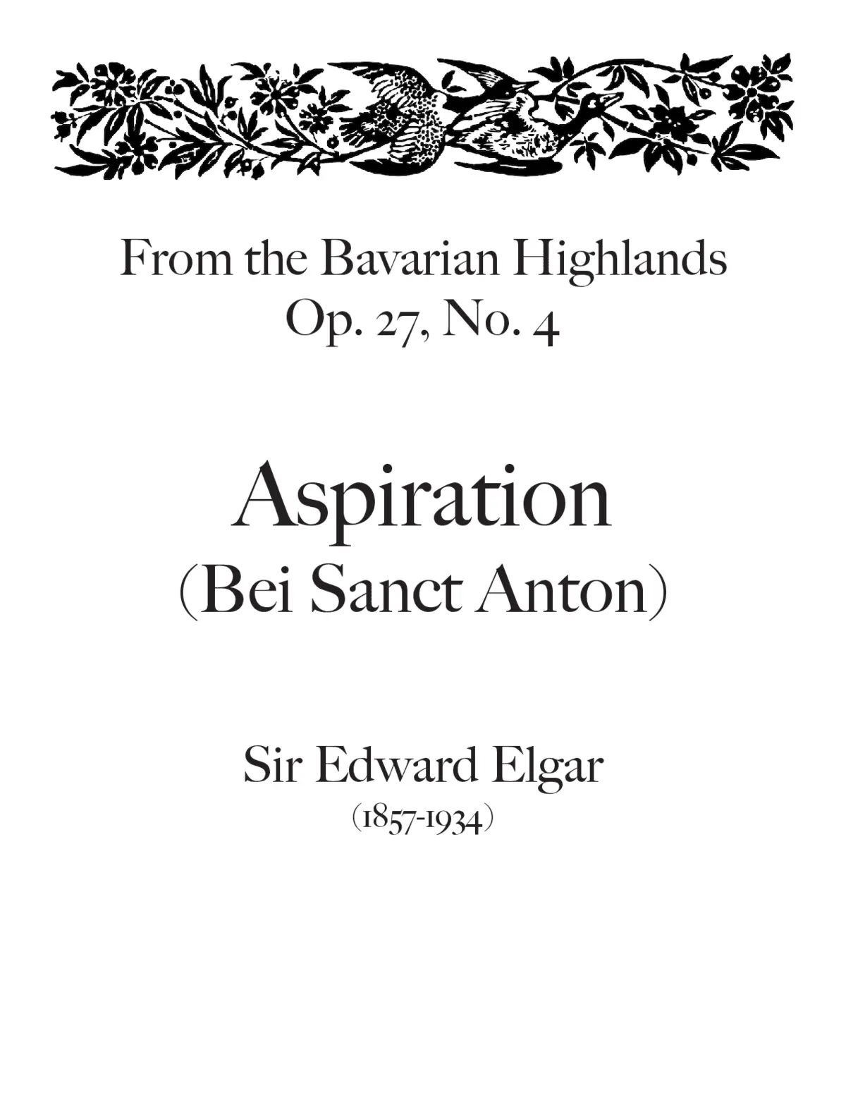 Aspiration, Op. 27, No. 4 - Page 1