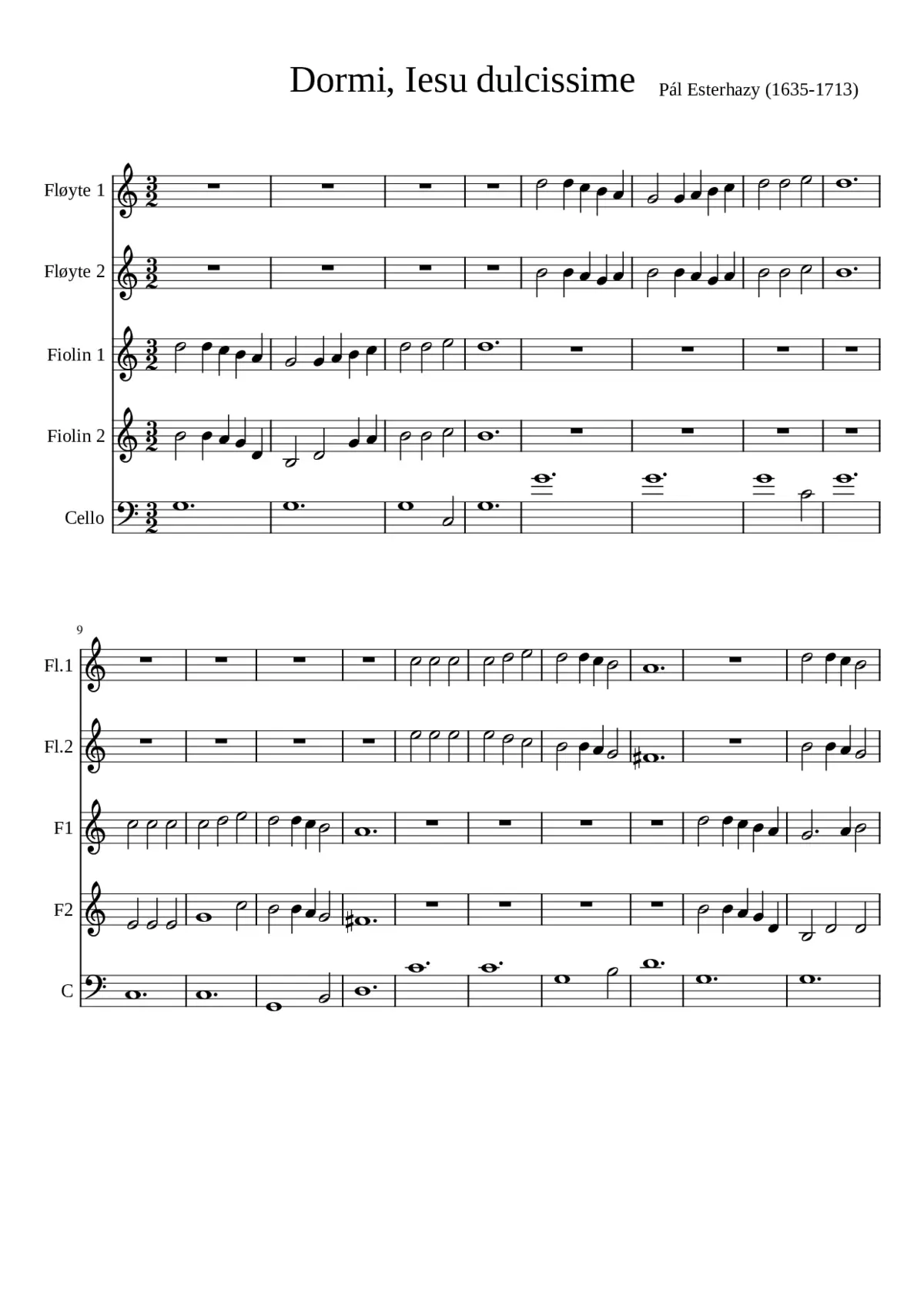 Dormi Iesu dulcissime - Page 1