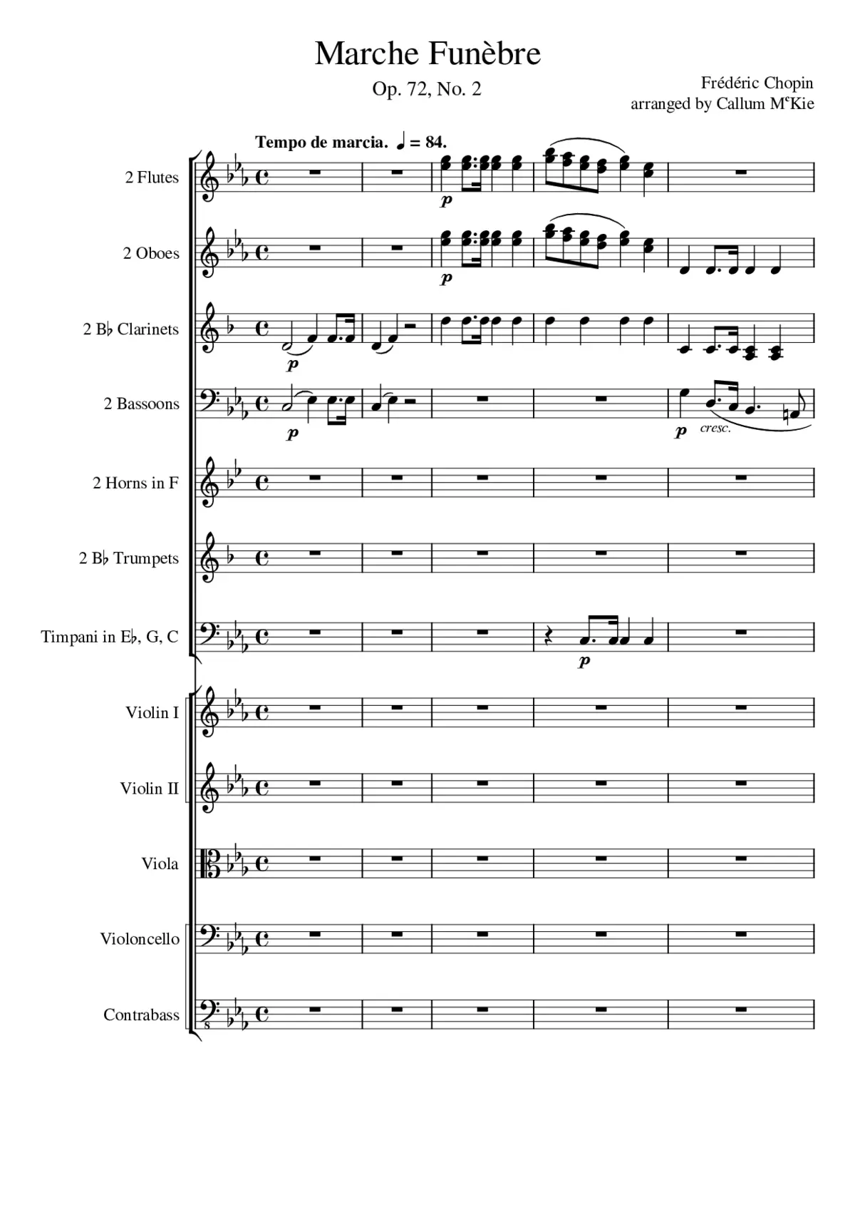 Marche funèbre Op.72 No.2 - Page 1