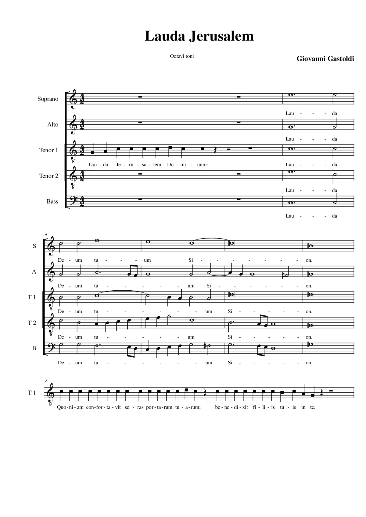 Lauda Jerusalem octavi toni - Page 1