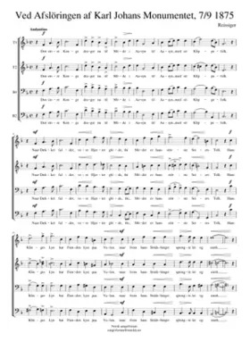 Ved Afslöringen af Karl Johans Monumentet