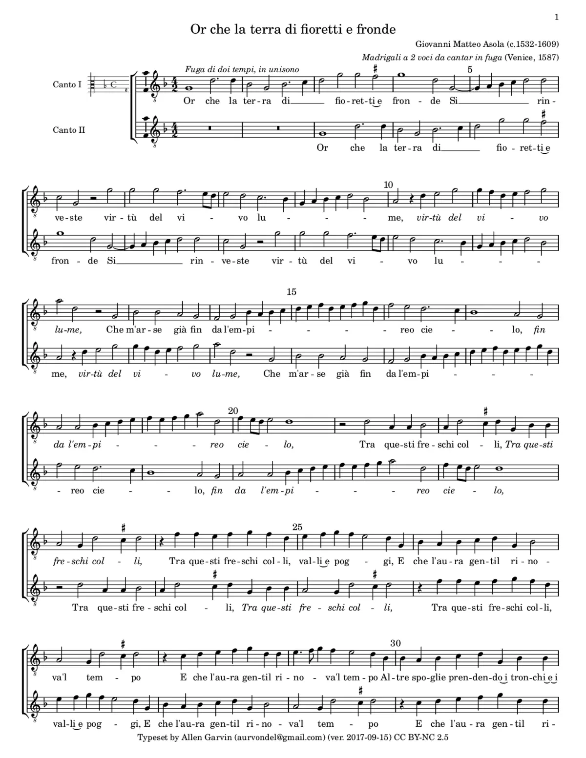 Hor che la terra - Page 1