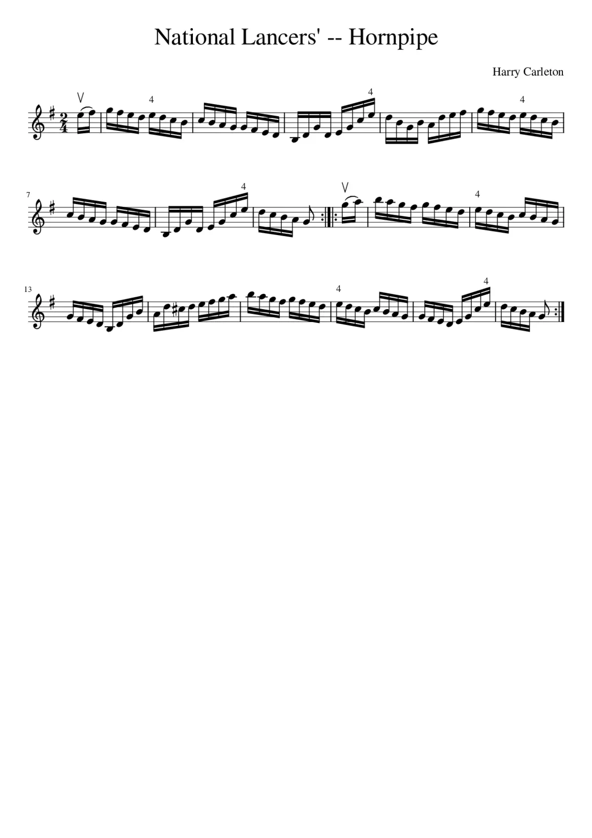 National Lancers' -- Hornpipe - Page 1