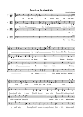 Annelein, du singst fein