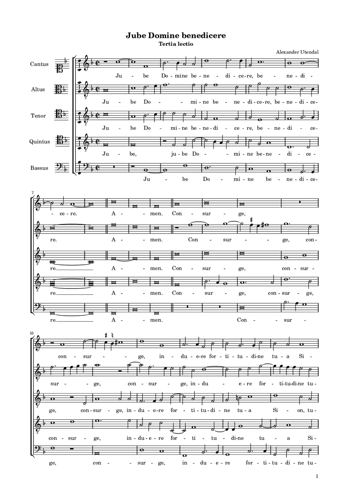Jube Domine benedicere II - Page 1