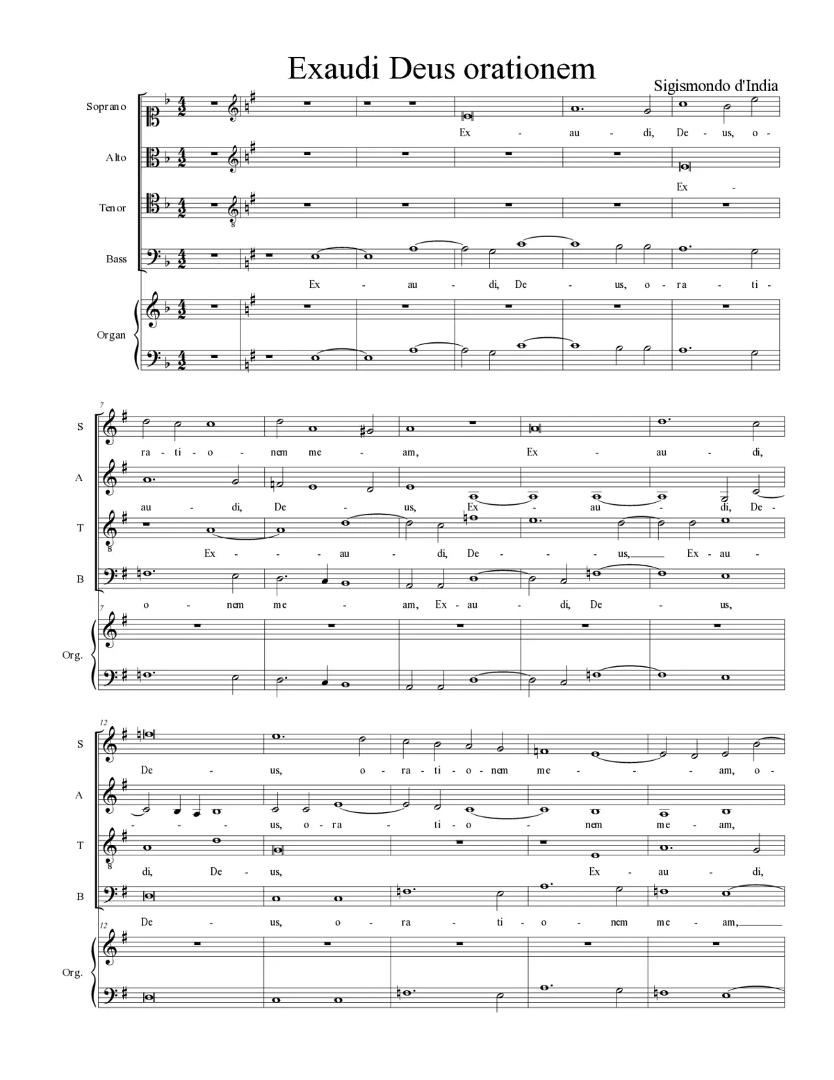 Exaudi, Deus, orationem meam - Page 1
