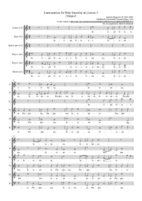 Lamentations for Holy Saturday, Lesson Three