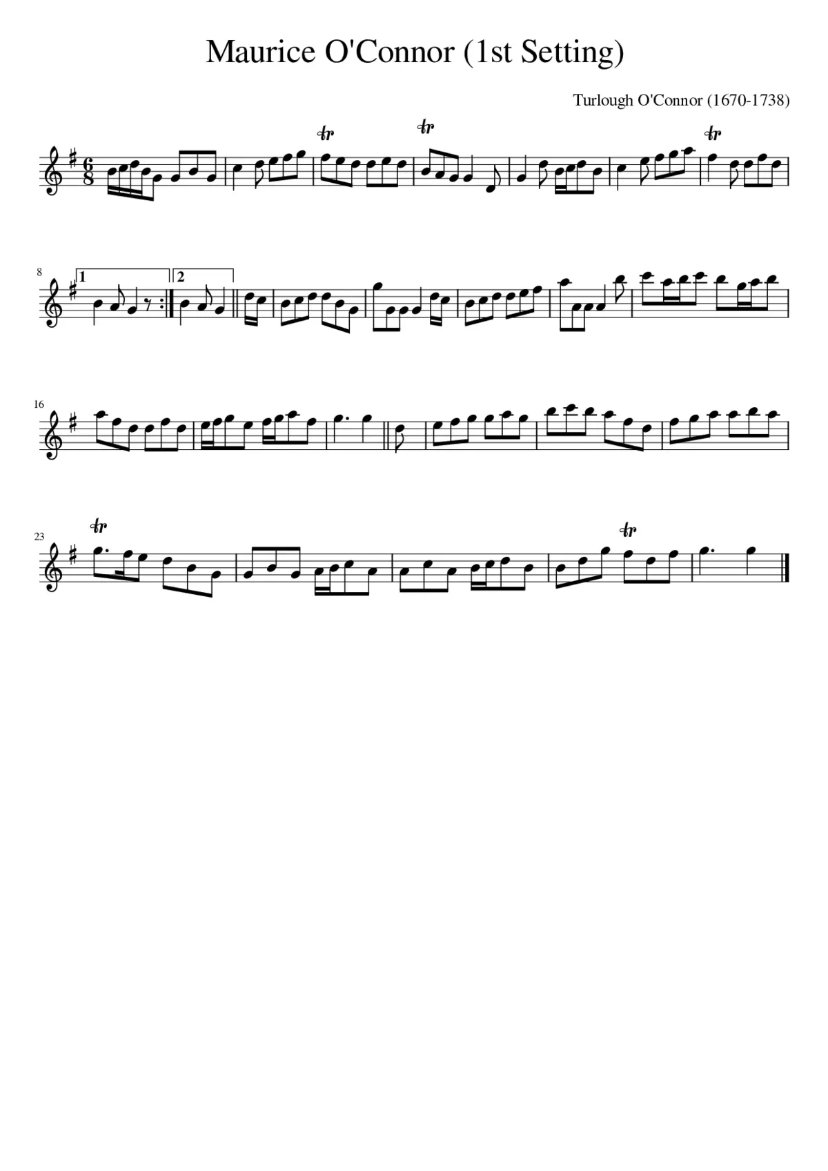 Maurice O'Connor (1st Setting) - Page 1