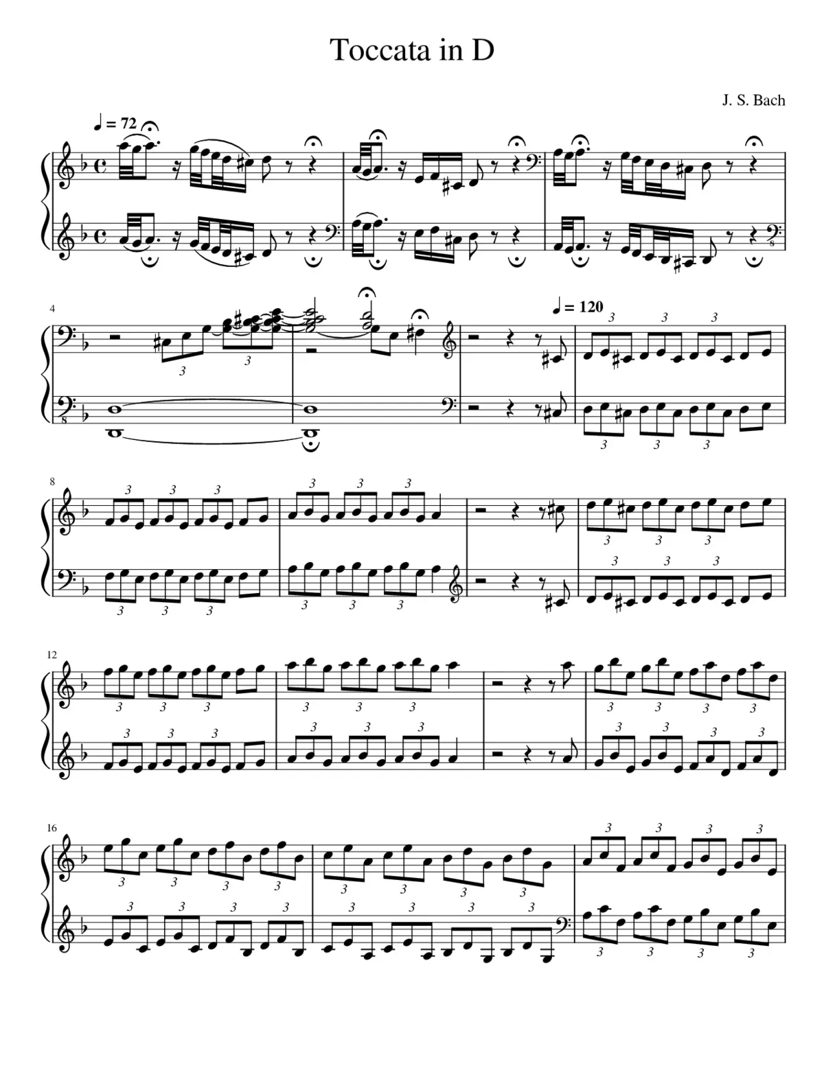Toccata and Fugue in D minor BWV 565 - Page 1