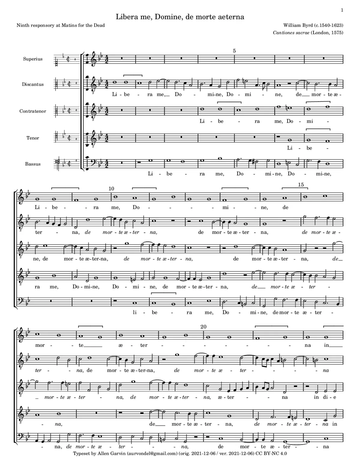 Libera me, Domine, de morte aeterna - Page 1