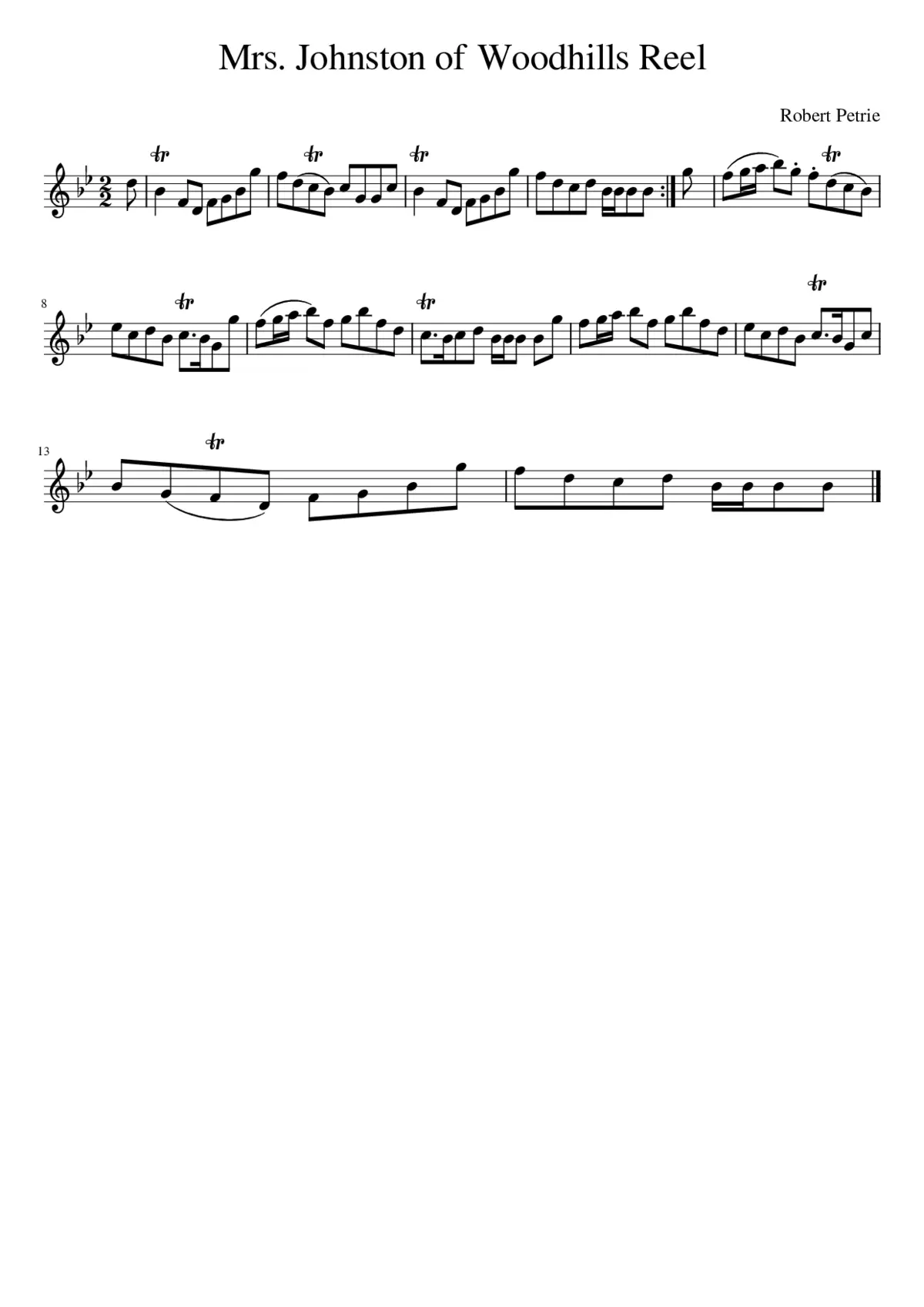 Mrs. Johnston of Woodhills Reel - Page 1