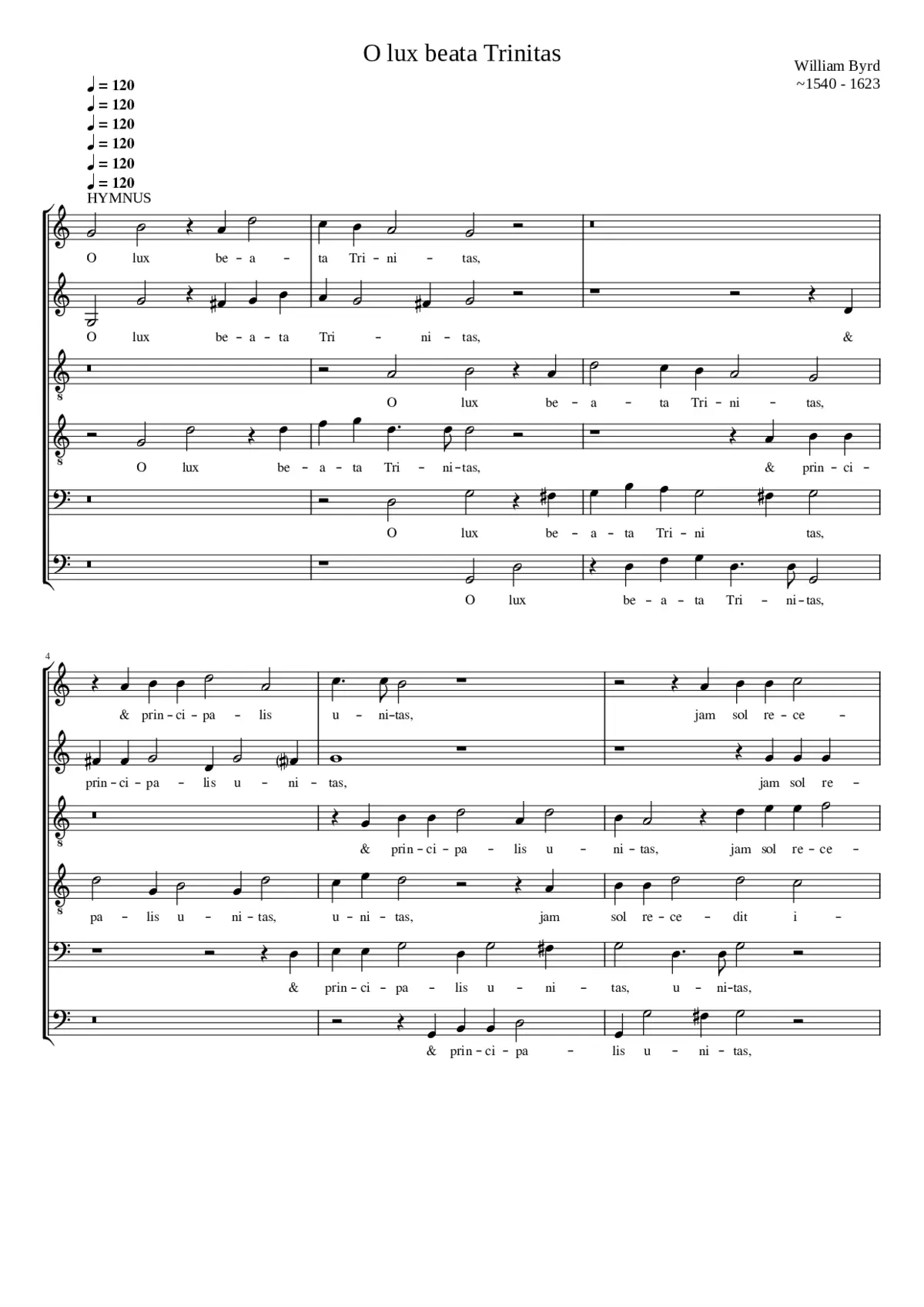 O lux beata Trinitas - Page 1