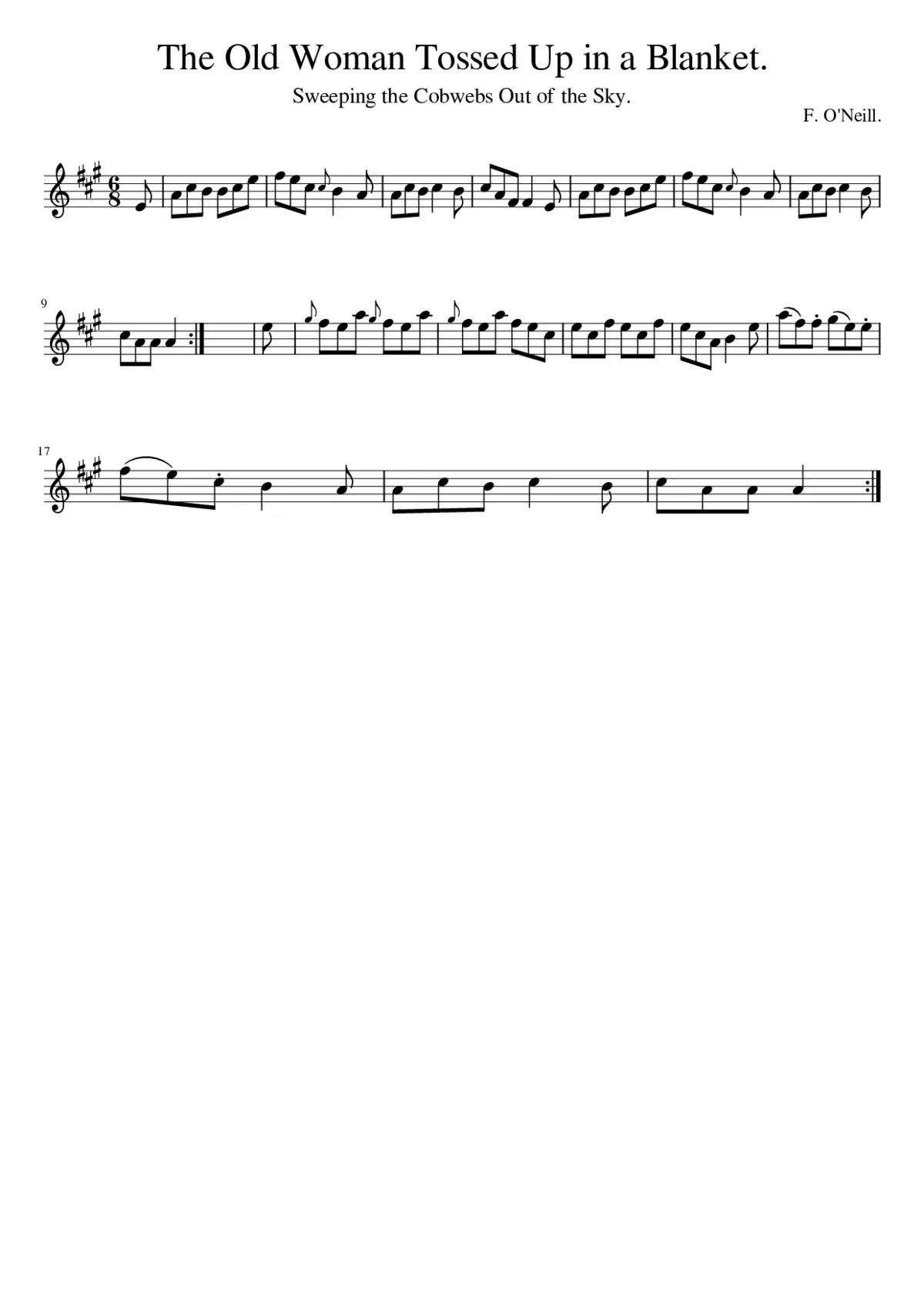 The Old Woman Tossed Up in a Blanket. - Page 1