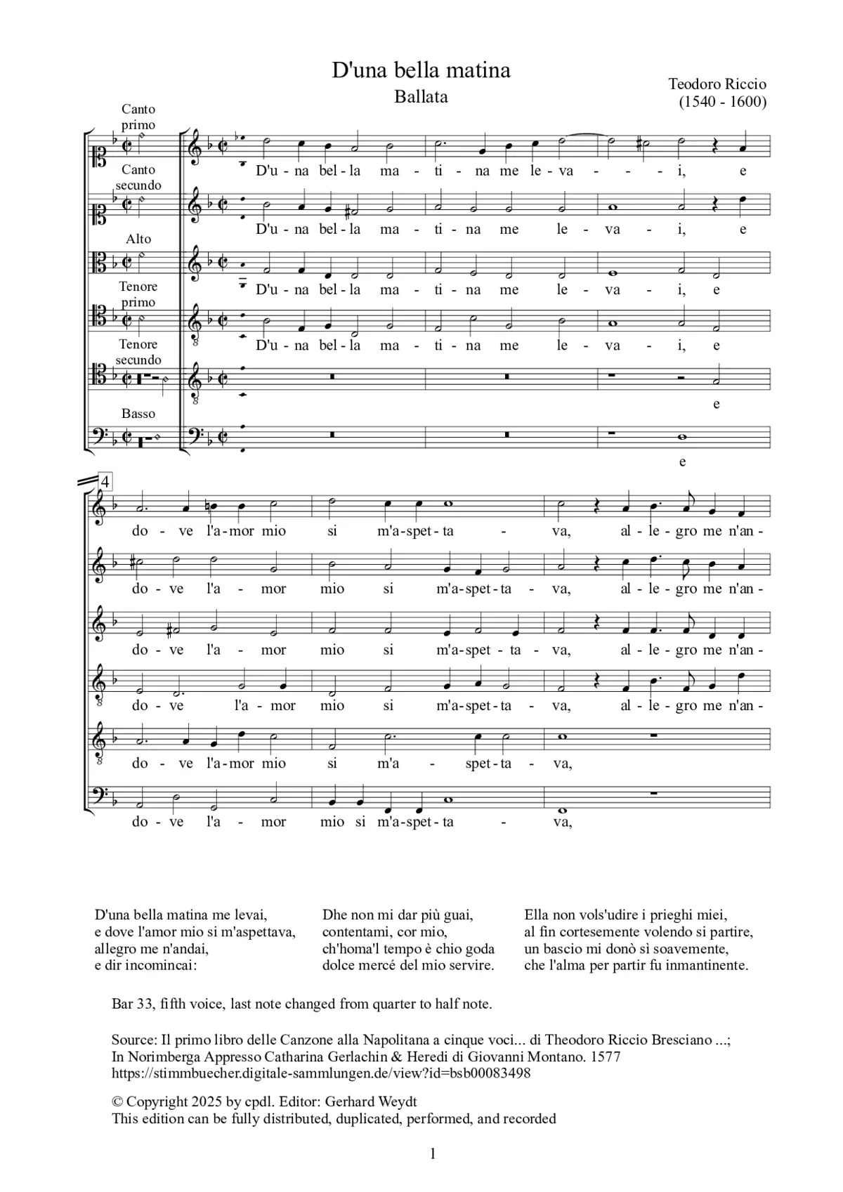 D'una bella matina - Page 1