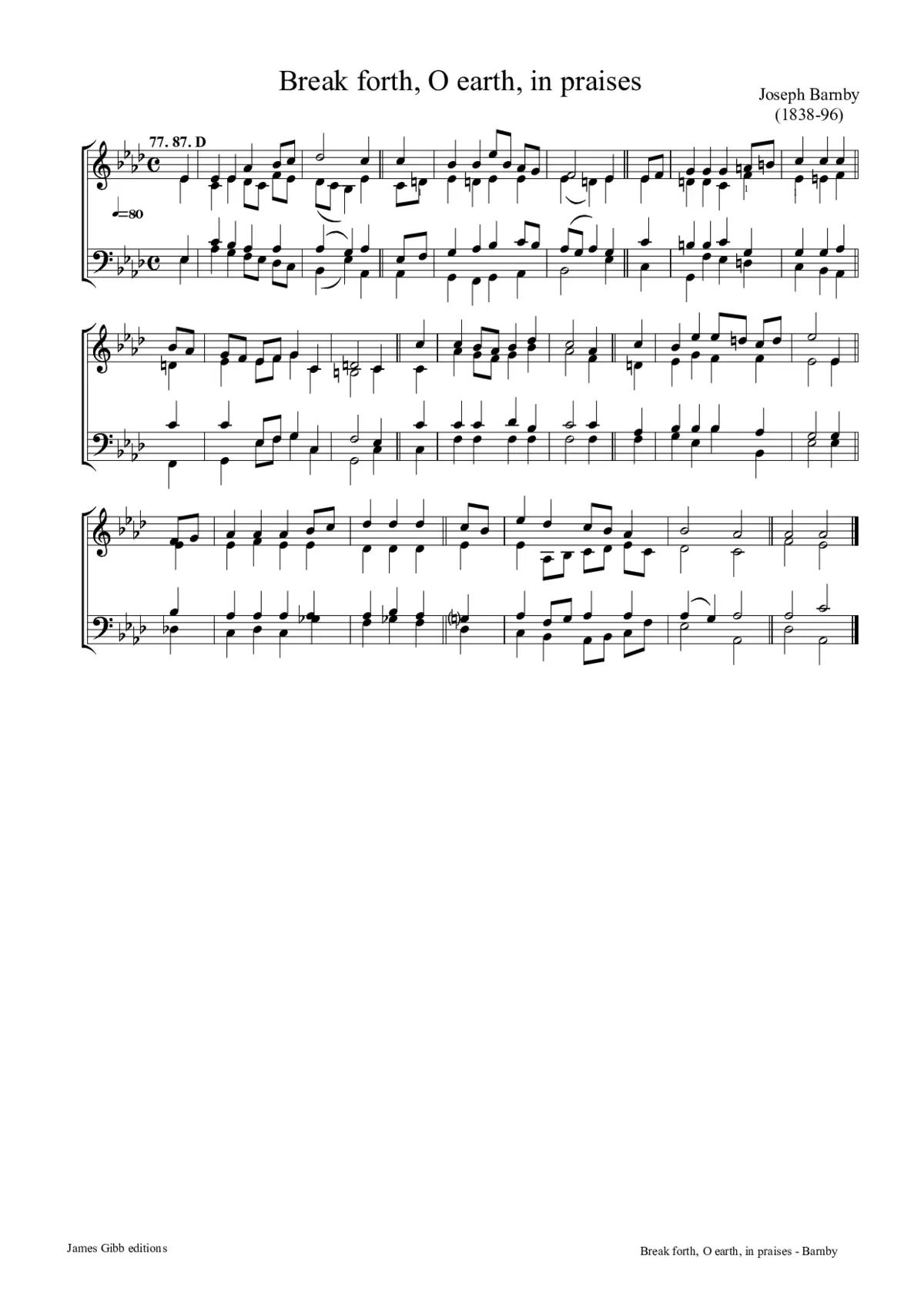 Break forth, O earth, in praises - Page 1