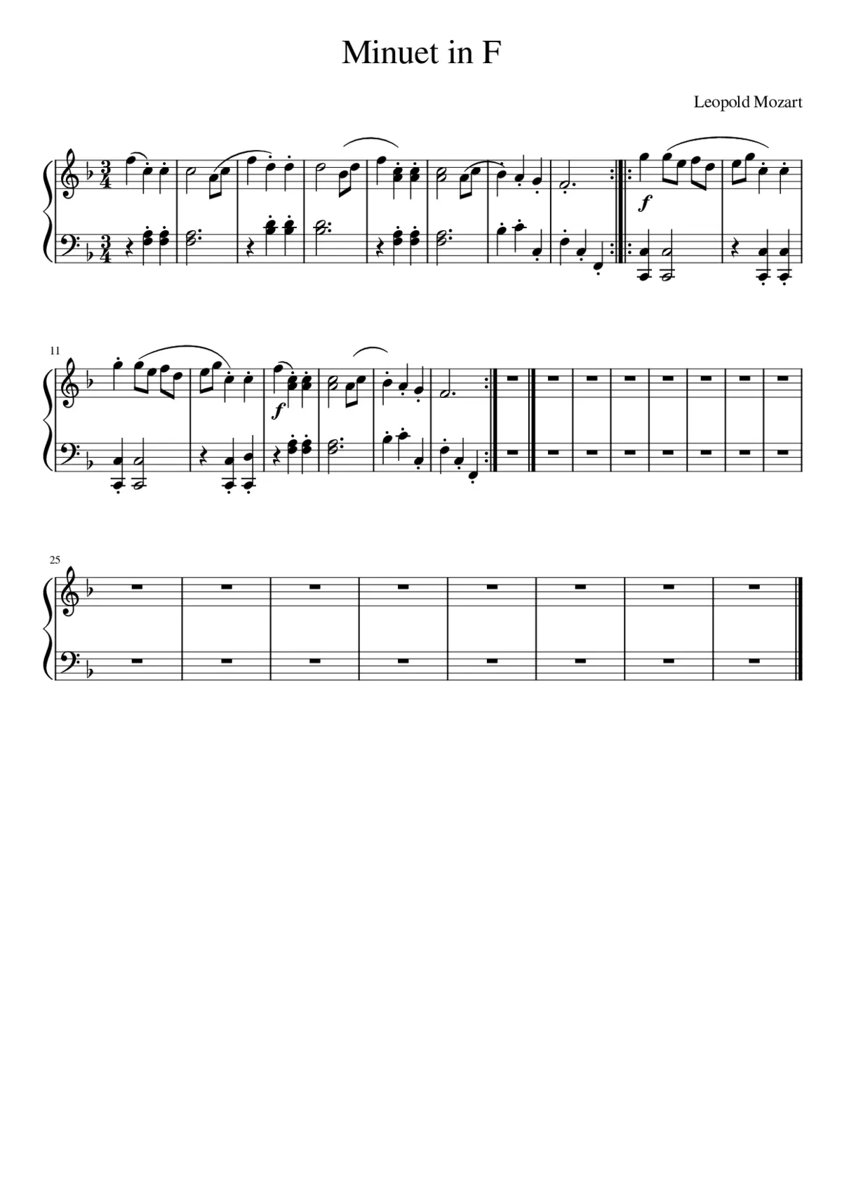 Minuet in F - Page 1