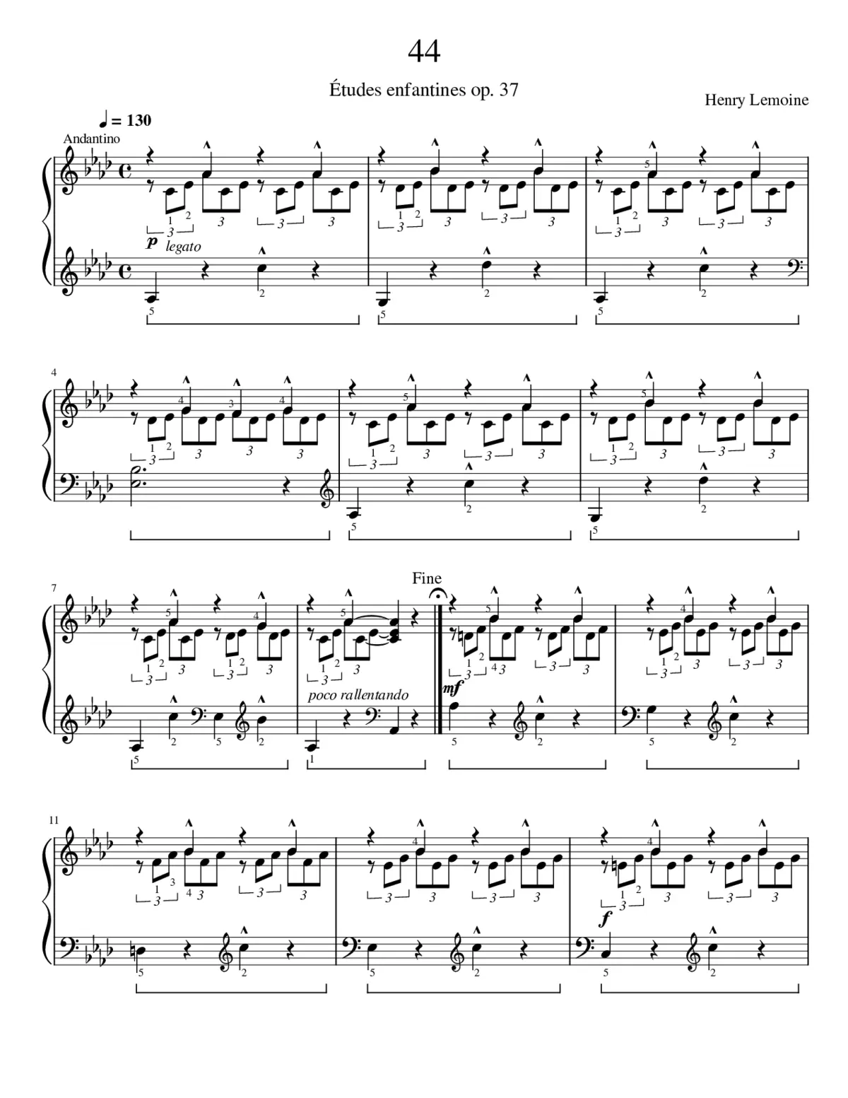 Études enfantines Op.37 - Page 1