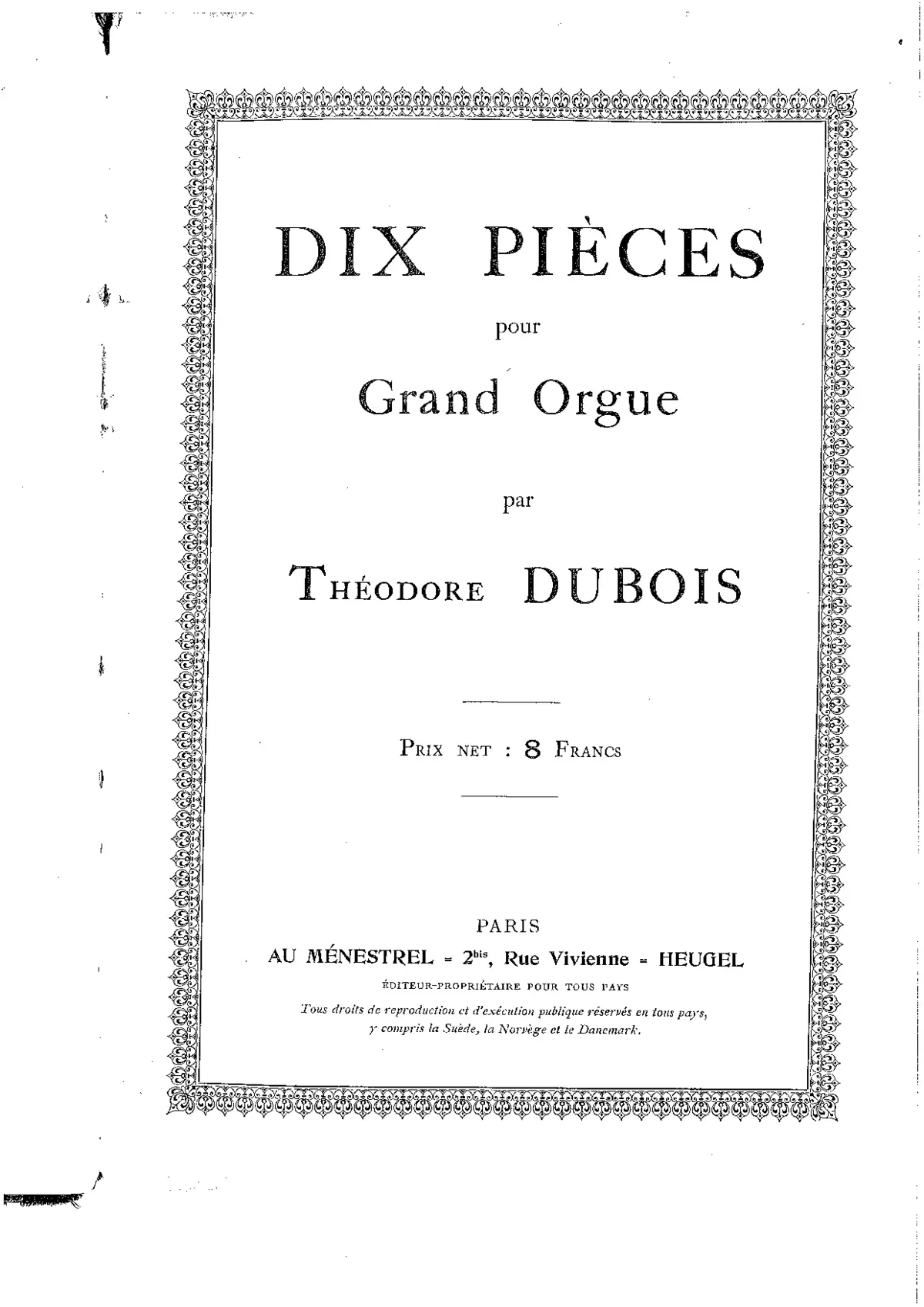 10 Pièces pour grand orgue - Page 1