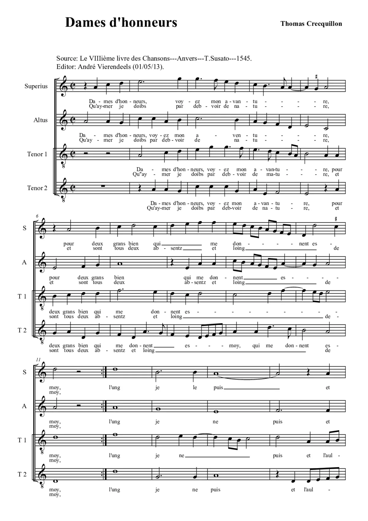 Dames d'honneurs - Page 1