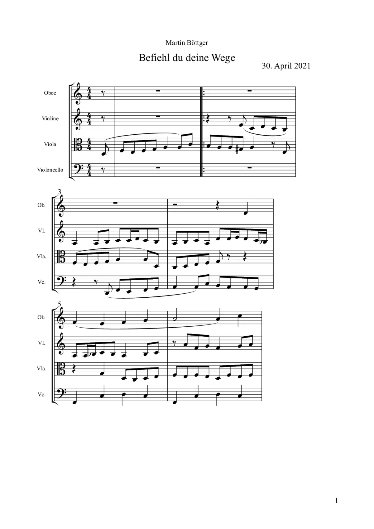 Befiehl du deine Wege - Page 1