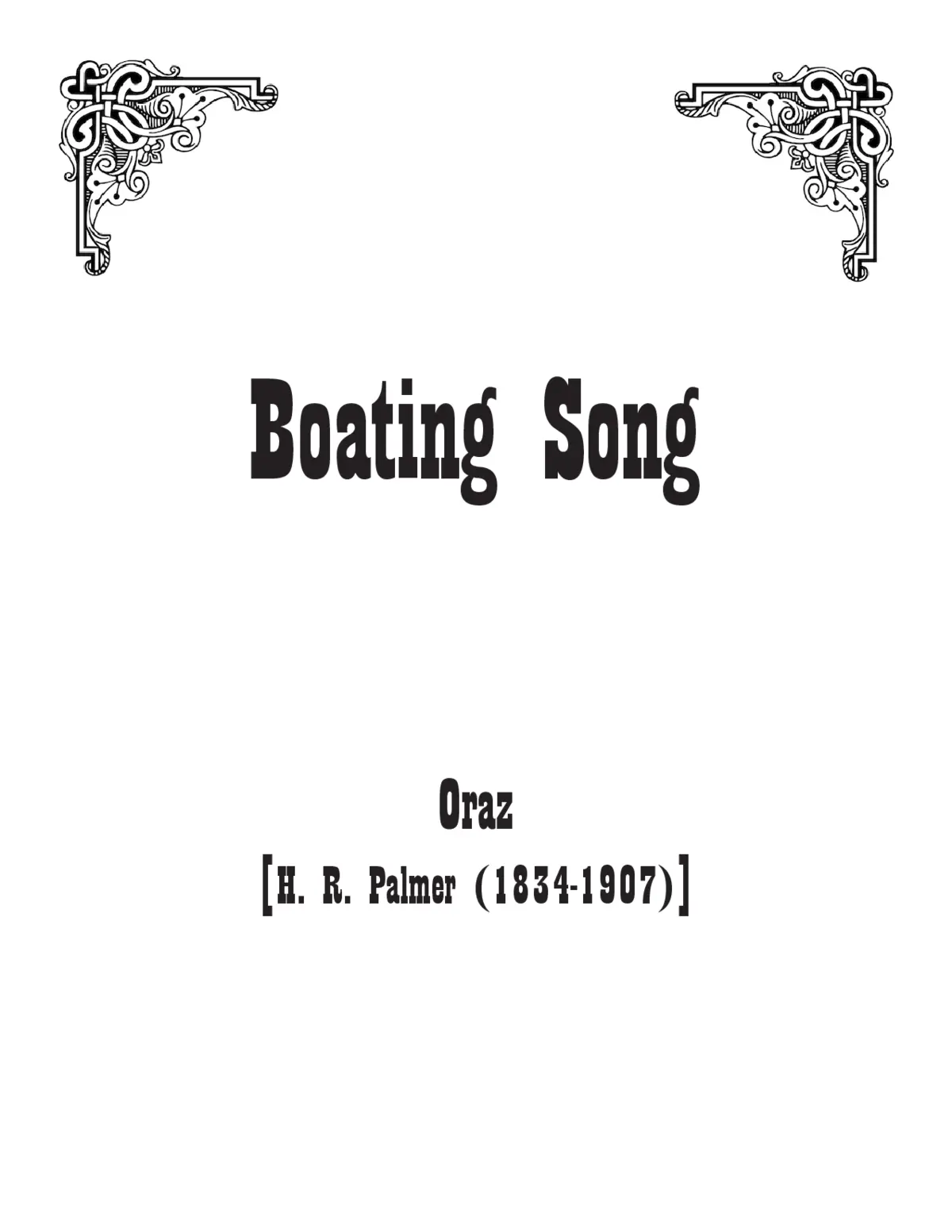 Boating Song - Page 1