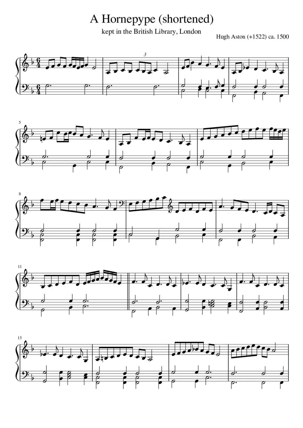 A Hornepype - Page 1