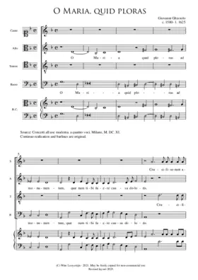 O Maria quid ploras