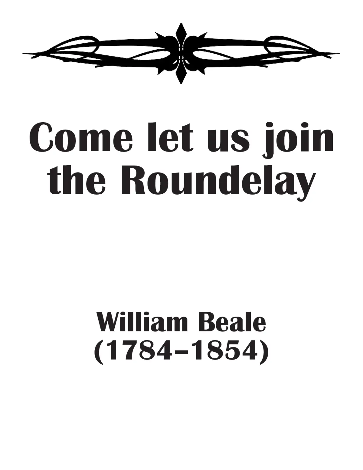 Come let us join the roundelay - Page 1