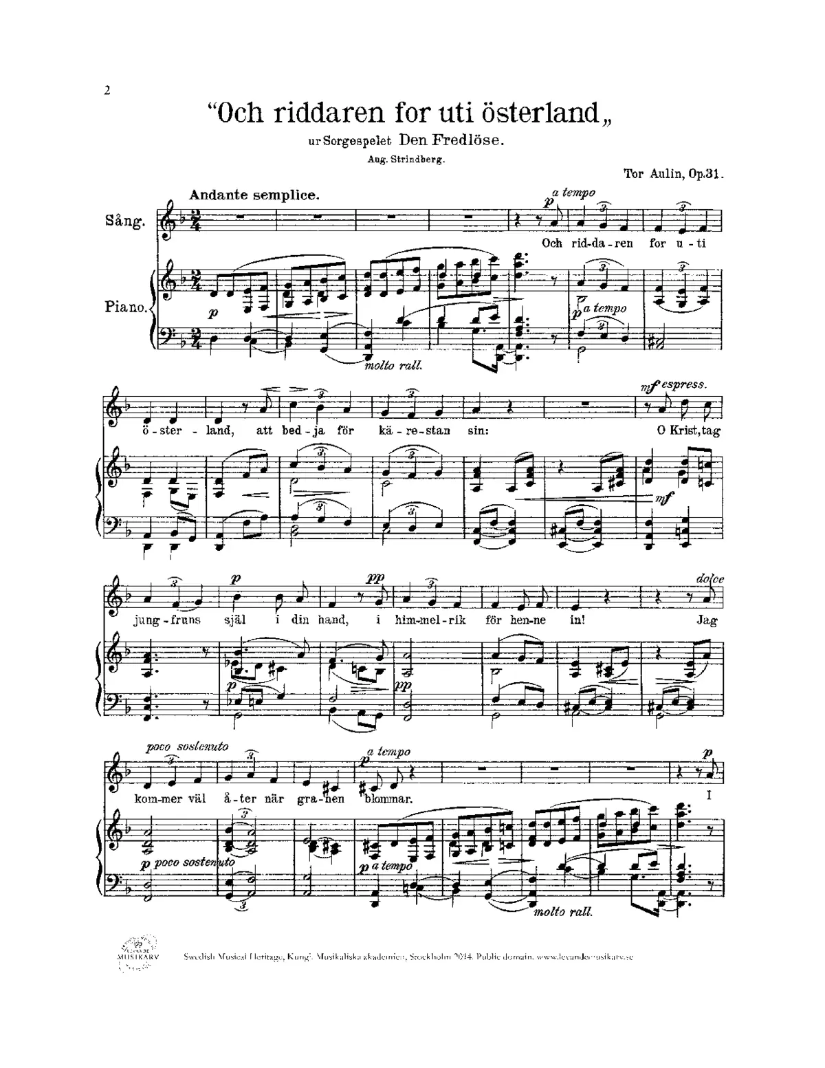 2 Poems by August Strindberg - Page 1